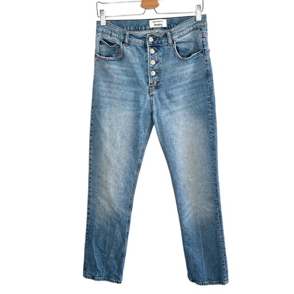 Reformation Womens High-Rise Button-Fly Liza High Straight jeans 29 - Picture 1 of 12